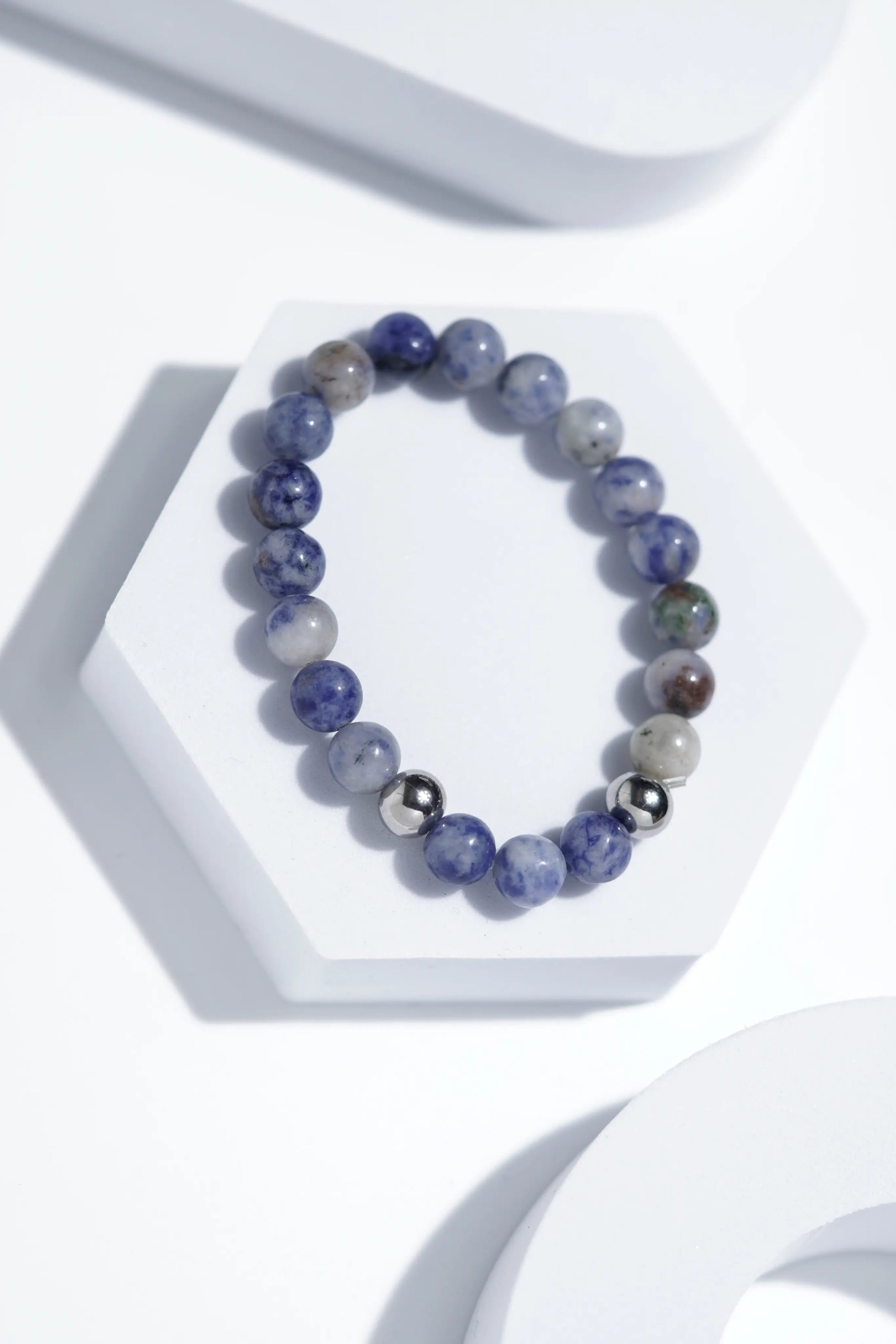 Shiney Blue Shade Bead Bracelets | Unisex. worldjewel.in Bead Bracelets